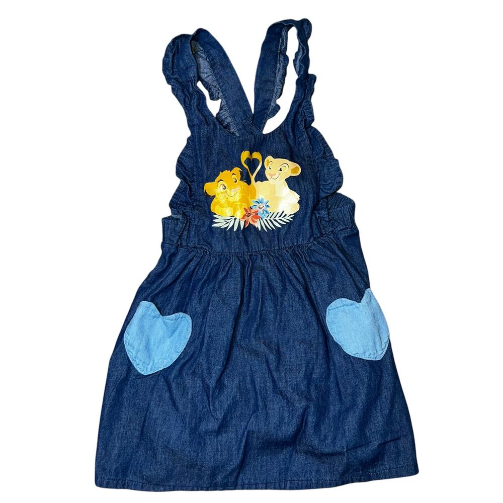 Disney baby The Lion King toddler girls blue pinafore dress size 24 months